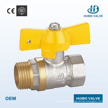 Male Thread Butterfly Handle Brass Ball Valve with Ce Mark